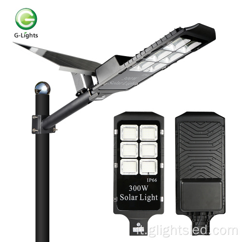 Materiale in alluminio Lampione stradale solare a LED da 100 W 300 W